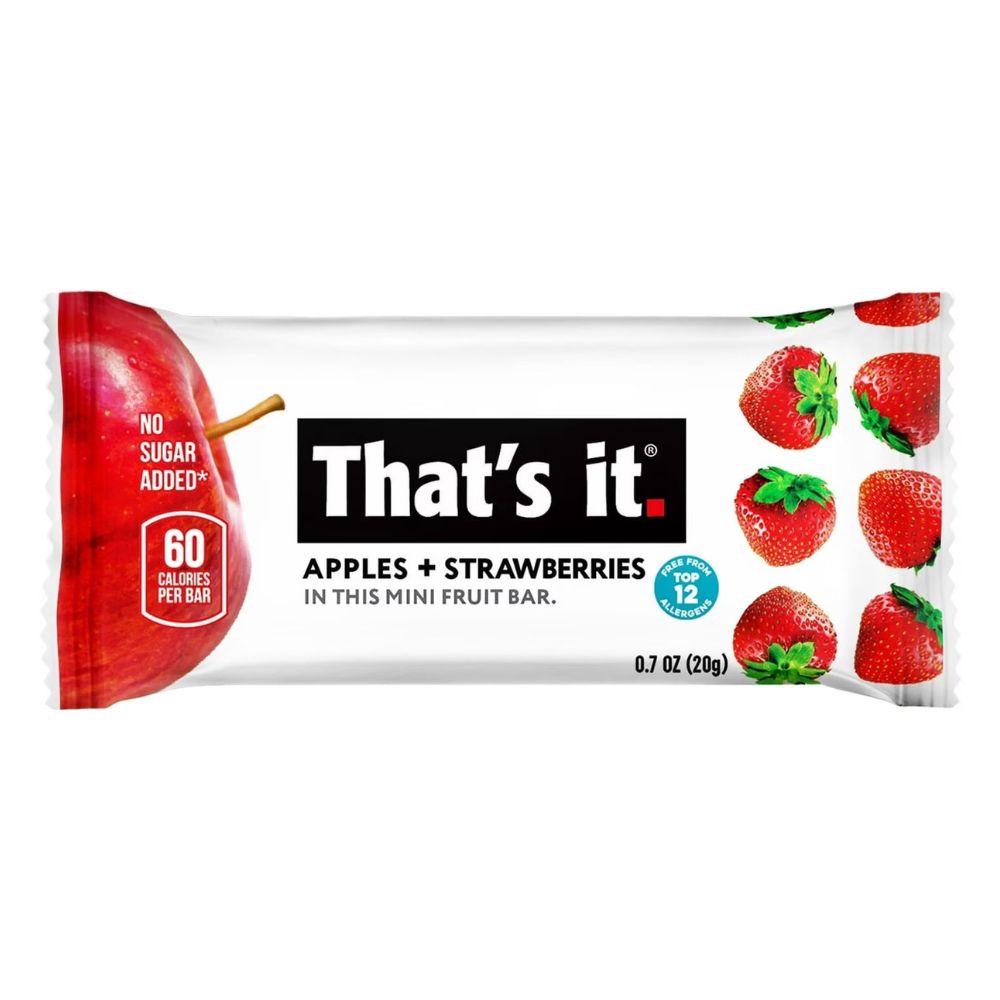 That´s it Mini Fruit Bars Apples + Strawberries 8 Und 160g