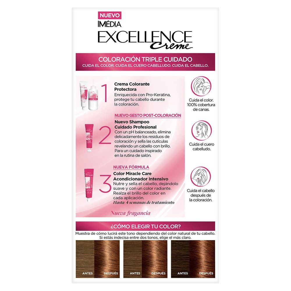 Tinte L'Oreal Excellence Creme 6.34 Rubio Oscuro Chocolate