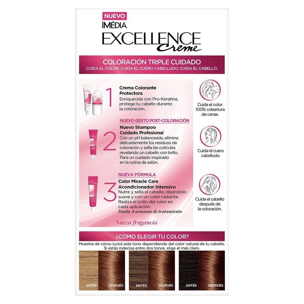 Tinte L'Oreal Excellence Creme 6.7 Chocolate Puro