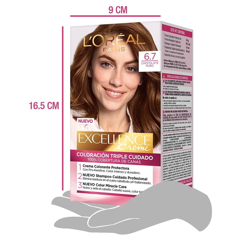 Tinte L'Oreal Excellence Creme 6.7 Chocolate Puro