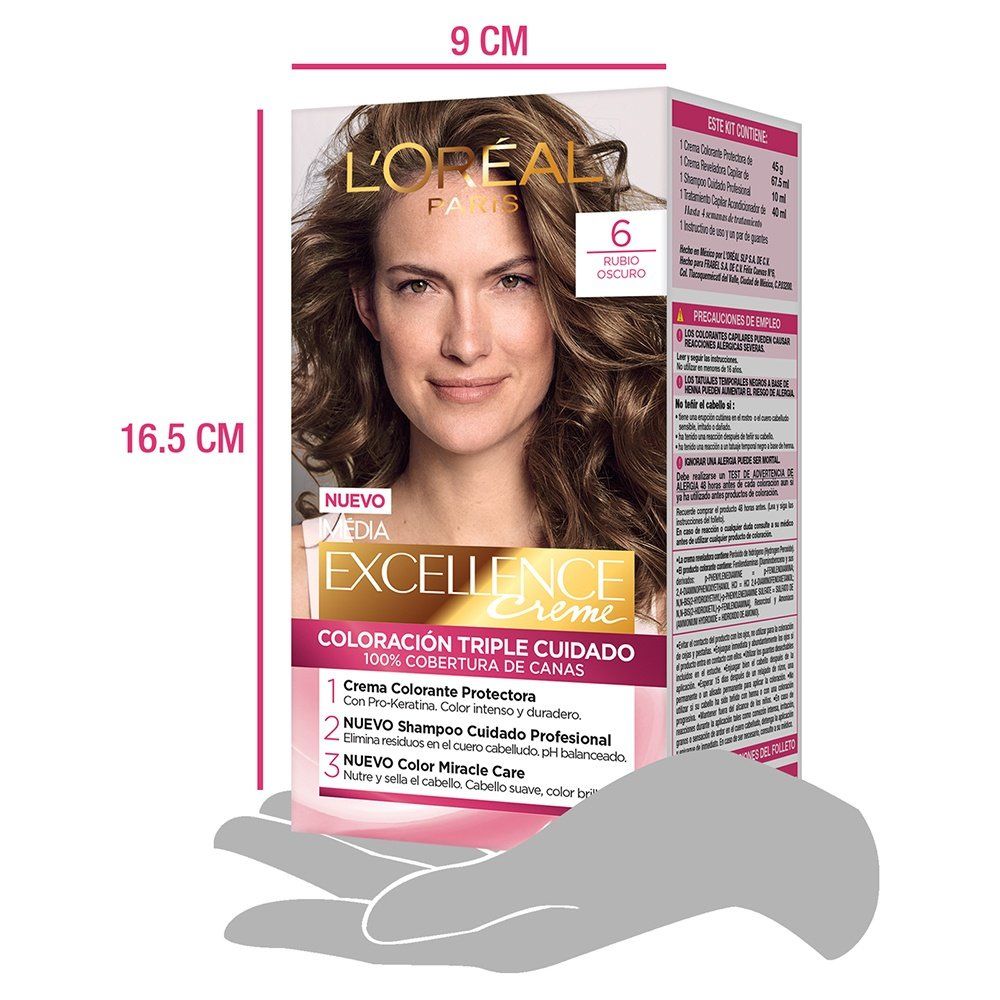 L'Oreal Tinte Excellence Creme 6 Rubio Oscuro