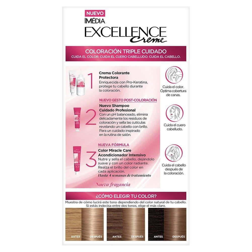 L'Oreal Tinte Excellence Creme 8.1 Rubio Claro Cenizo