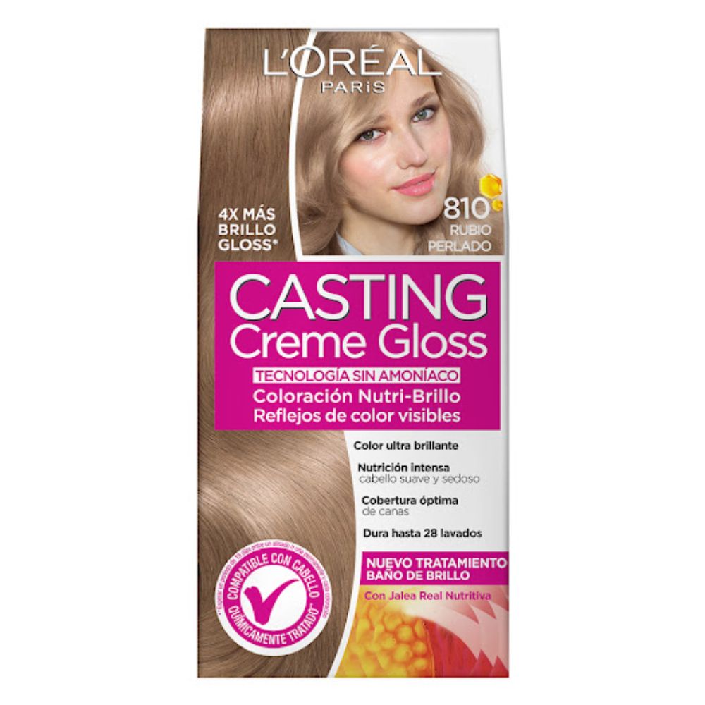 Tinte Loreal Nro 810 Rubio Perlado Casting Creme Gloss Sin Amoniaco