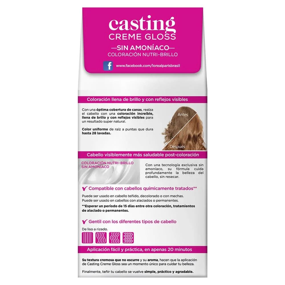 L'oreal Tinte Casting Creme Gloss 700 Rubio Natural Sin Amoniaco