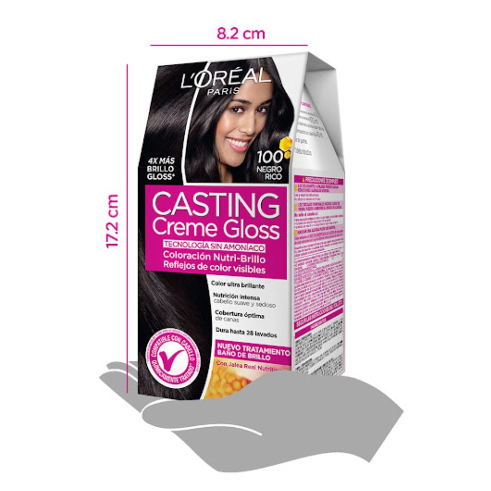 Tinte Loreal Nro 100 Negro Casting Creme Gloss Sin Amoniaco