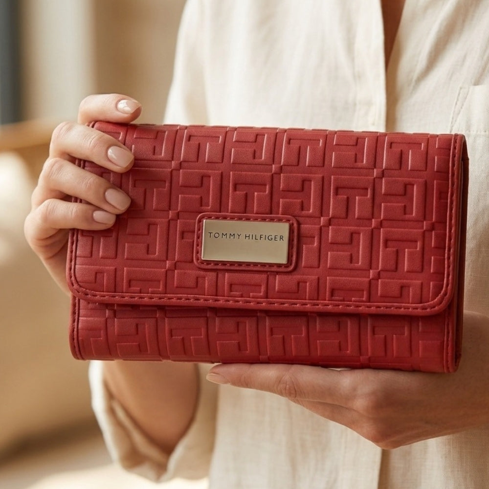 Tommy Hilfiger Monedero Red Monogram
