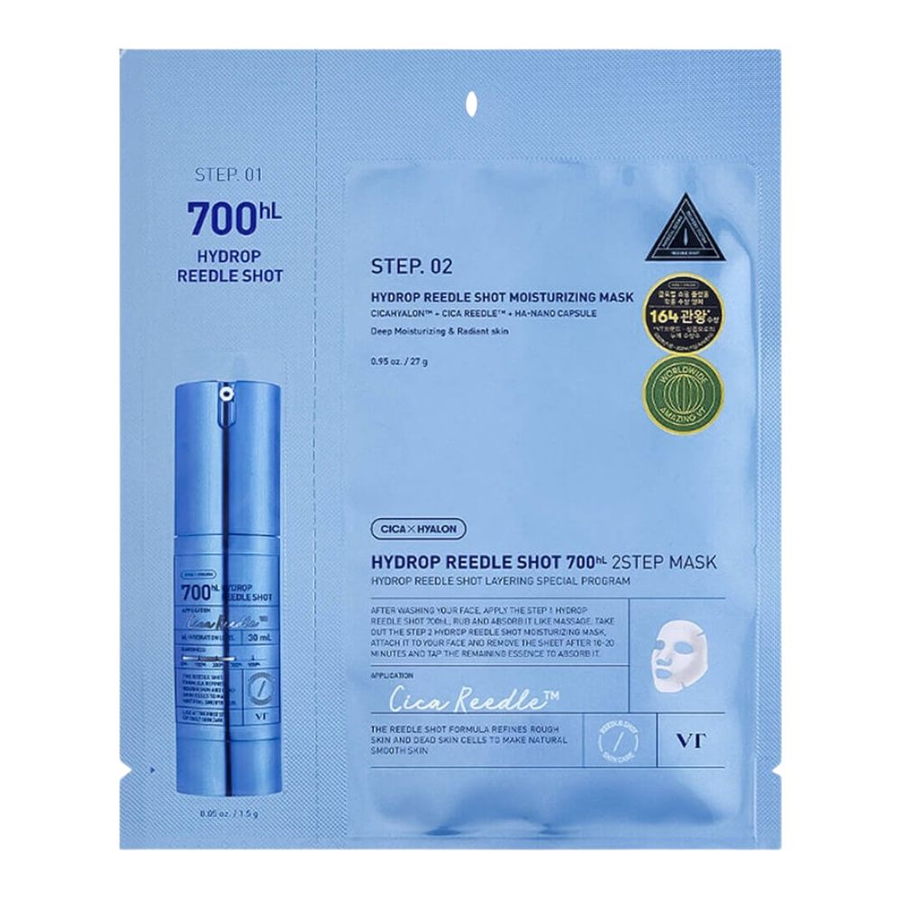 VT Cosmetics Mascarilla Hydrop Reedle Shot 700hl Step. 01 y Sept. 02 Moisturizing Mask 1.5g