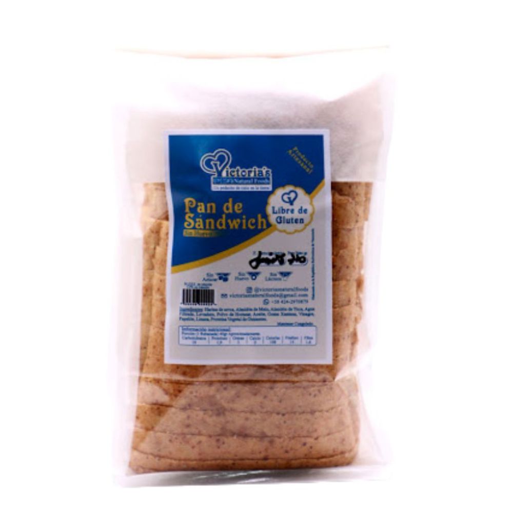 Victoria's Natural Food Pan De Sandwich Sin Huevo 720 gr