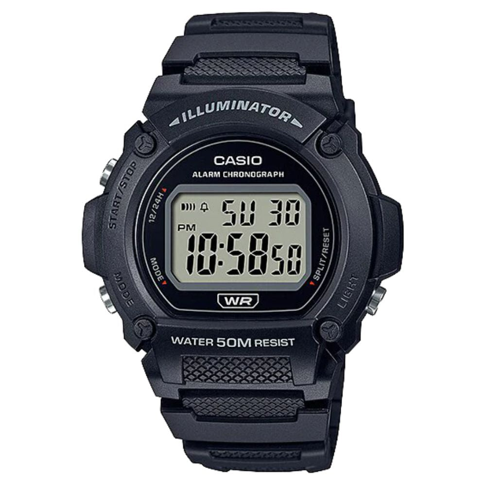 Casio Reloj Casual Correa De Resina Para Dama Black
