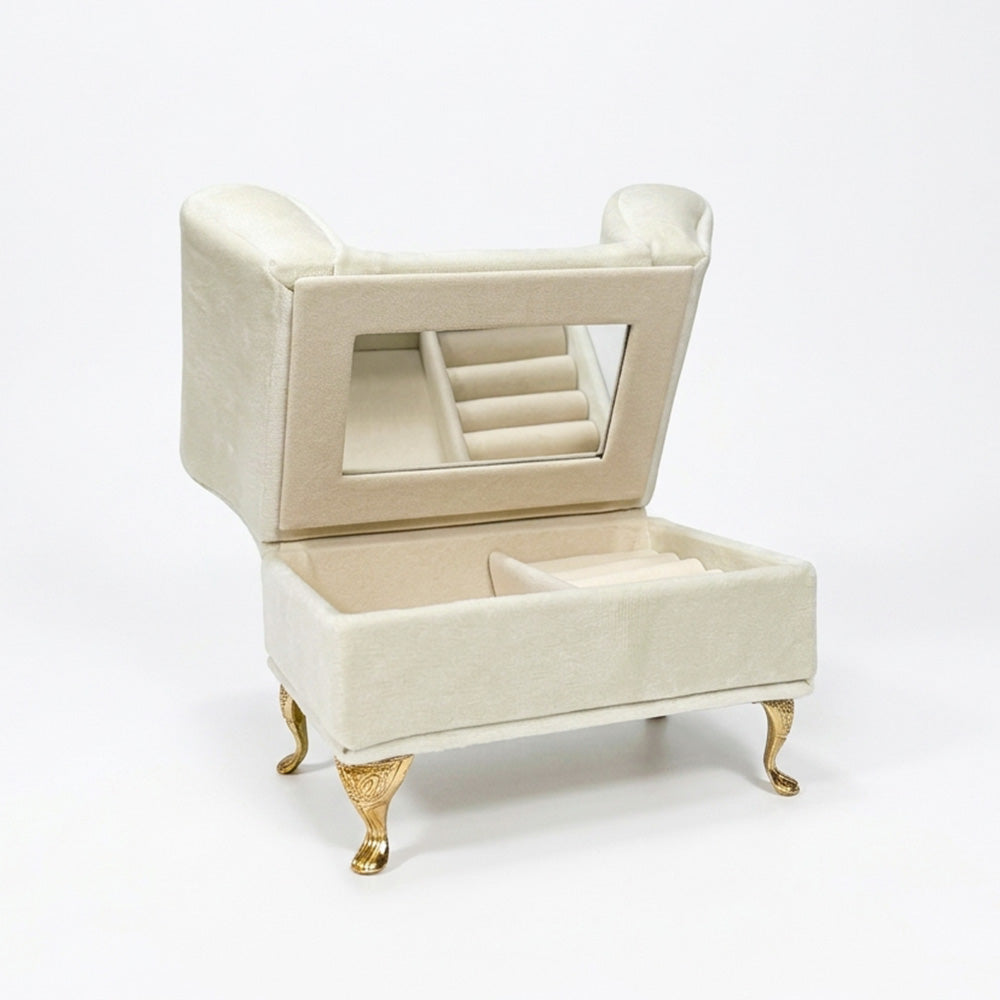 Willow & Riley Mini Joyero Sofa Jewelry Organizer Sand