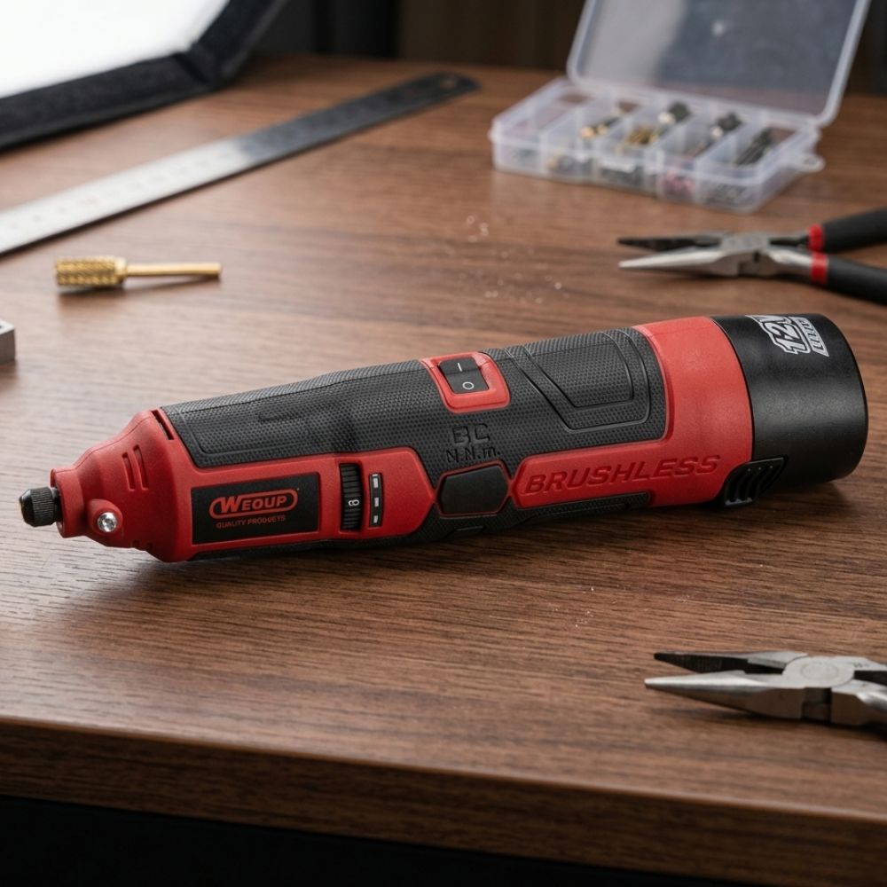 Wequp Fresadora Inalámbrica Con Mandril De 1/4"(12V)