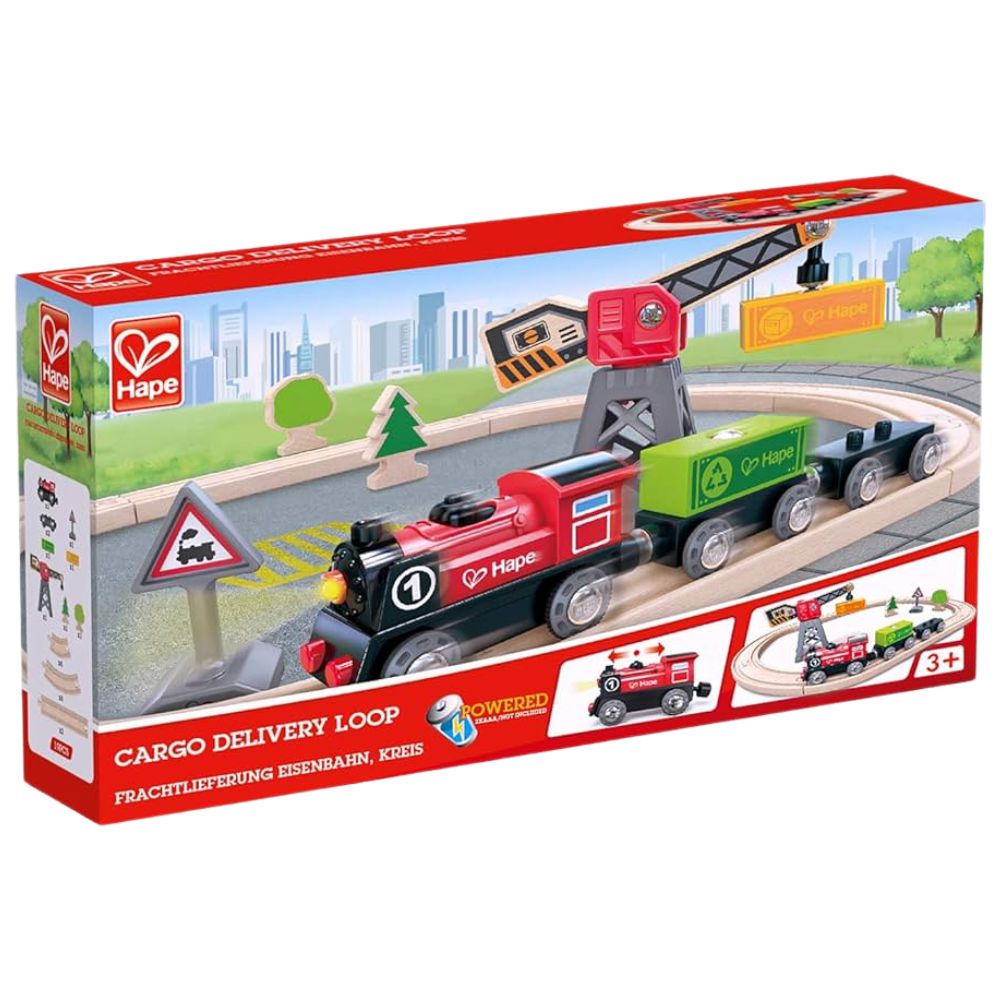 Hape Cargo Delivery Loop Train 3+