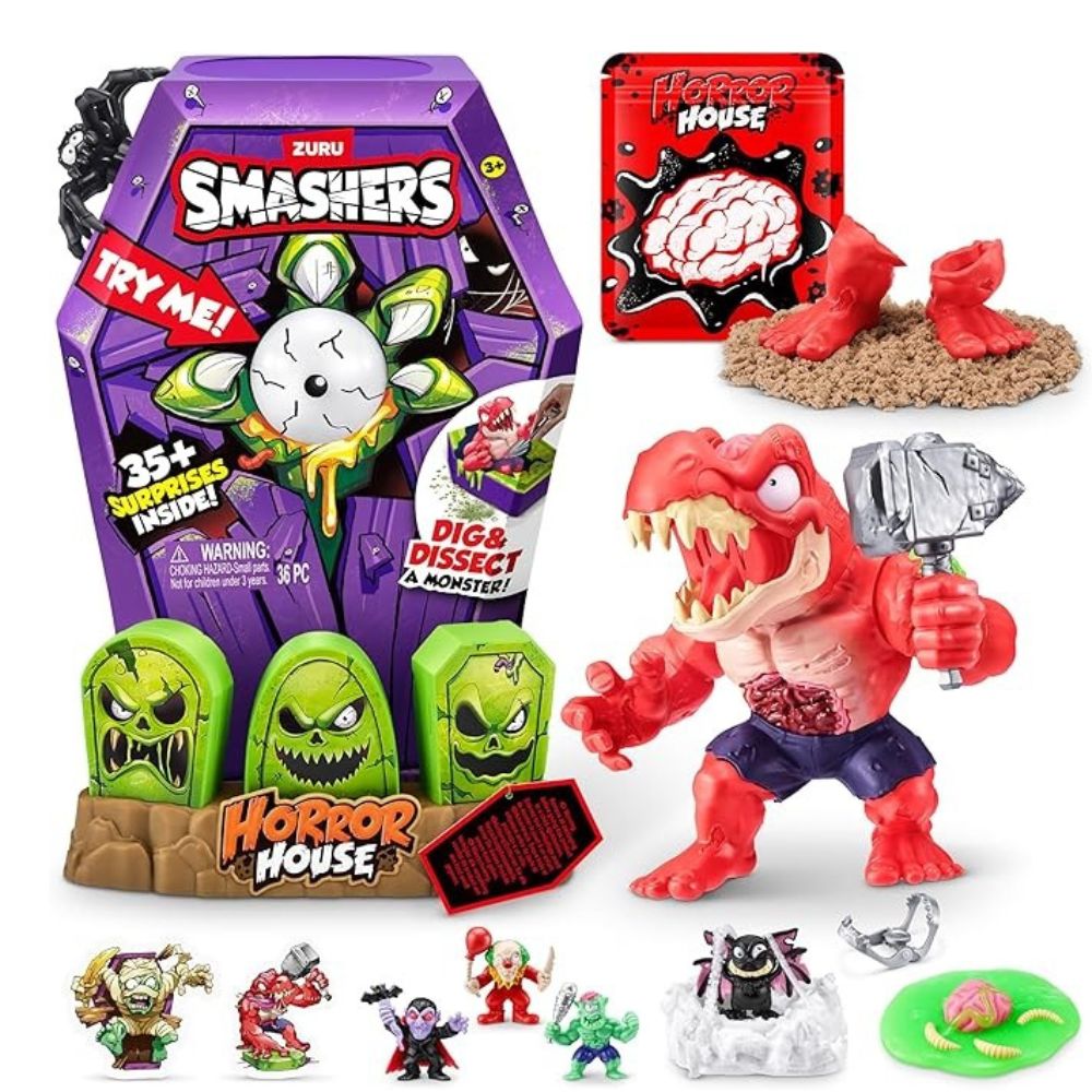 Zuru Smashers Horror House Try Me Dig & Dissect A Monster Araña Negra 36pc