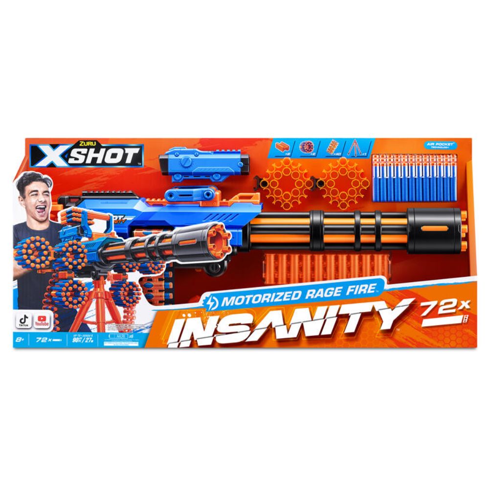 Zuru XShot Insanity Motorized Rage Fire 8+
