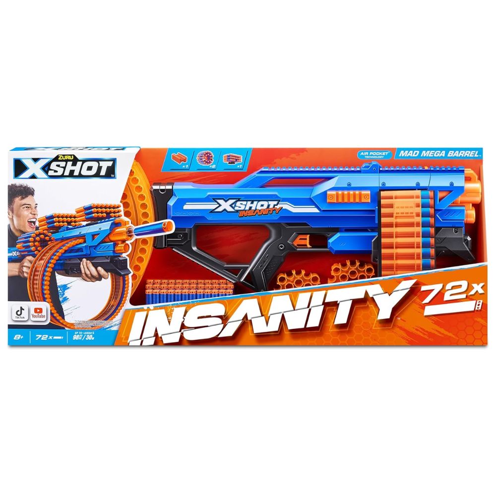 Zuru XShot Insanity Mad Mega Barrel 8+