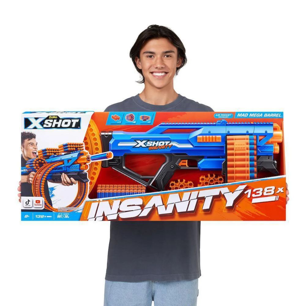 Zuru XShot Insanity Mad Mega Barrel 8+