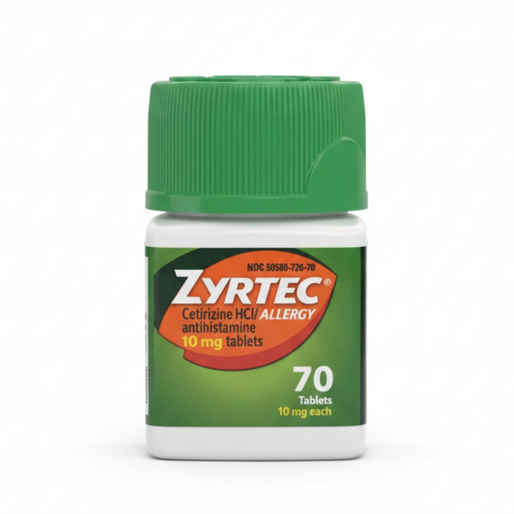 Zyrtec Allergy Ceritizine Hci Antihistamine 10 mg 70und