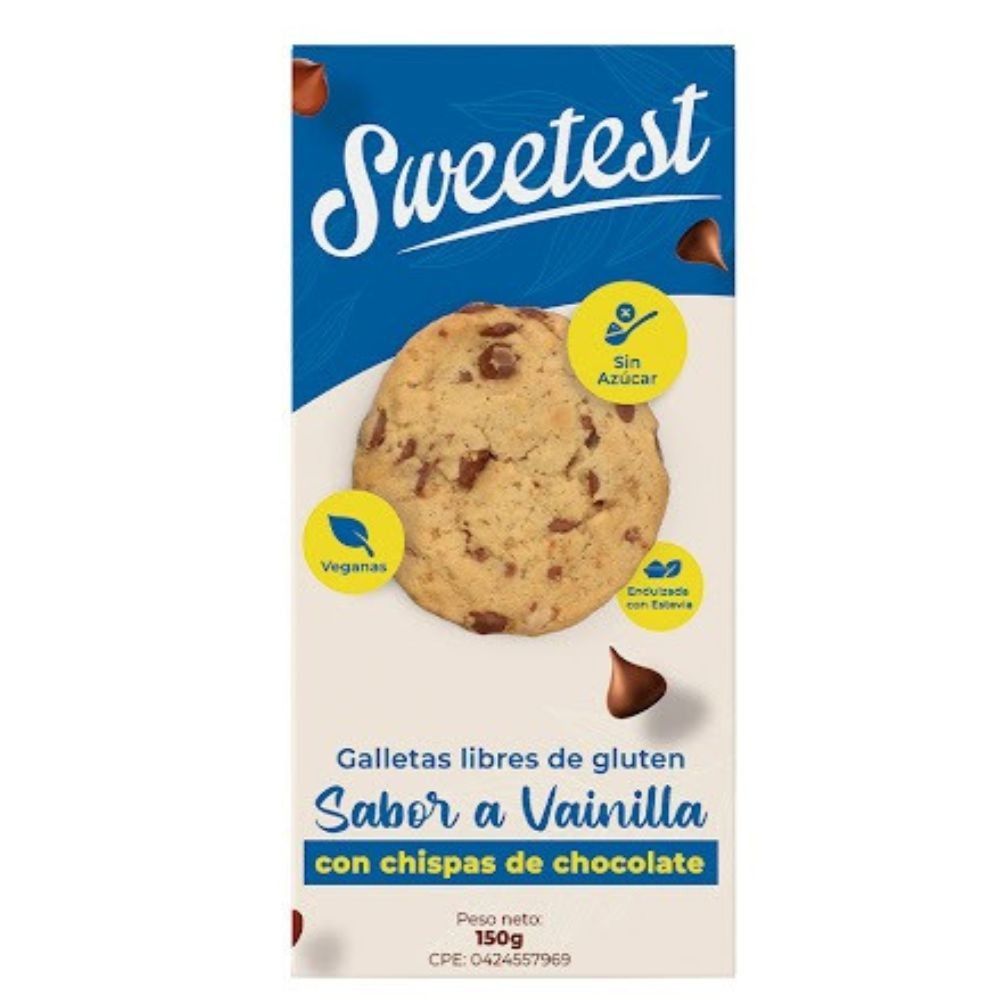 Sweetella Galletas De Vainilla Y Chispas De Chocolate Sin Azúcar 150gr