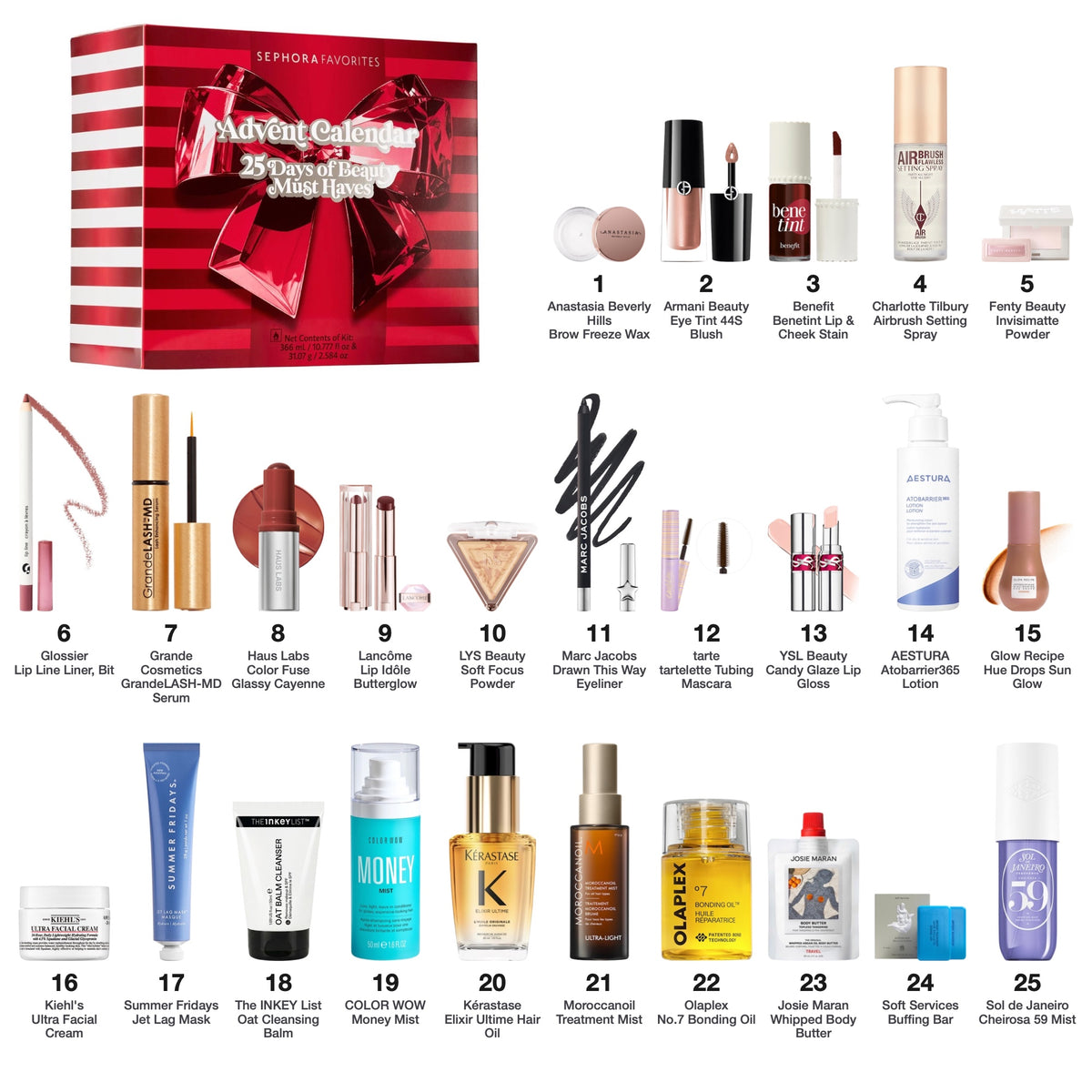 Sephora Favorites Calendario de Adviento: los 25 productos que trae