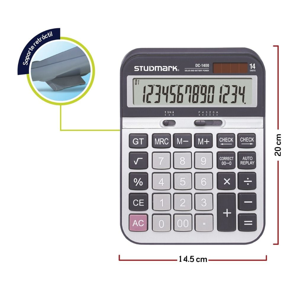 Studmark Calculadora de Escritorio DC-1400