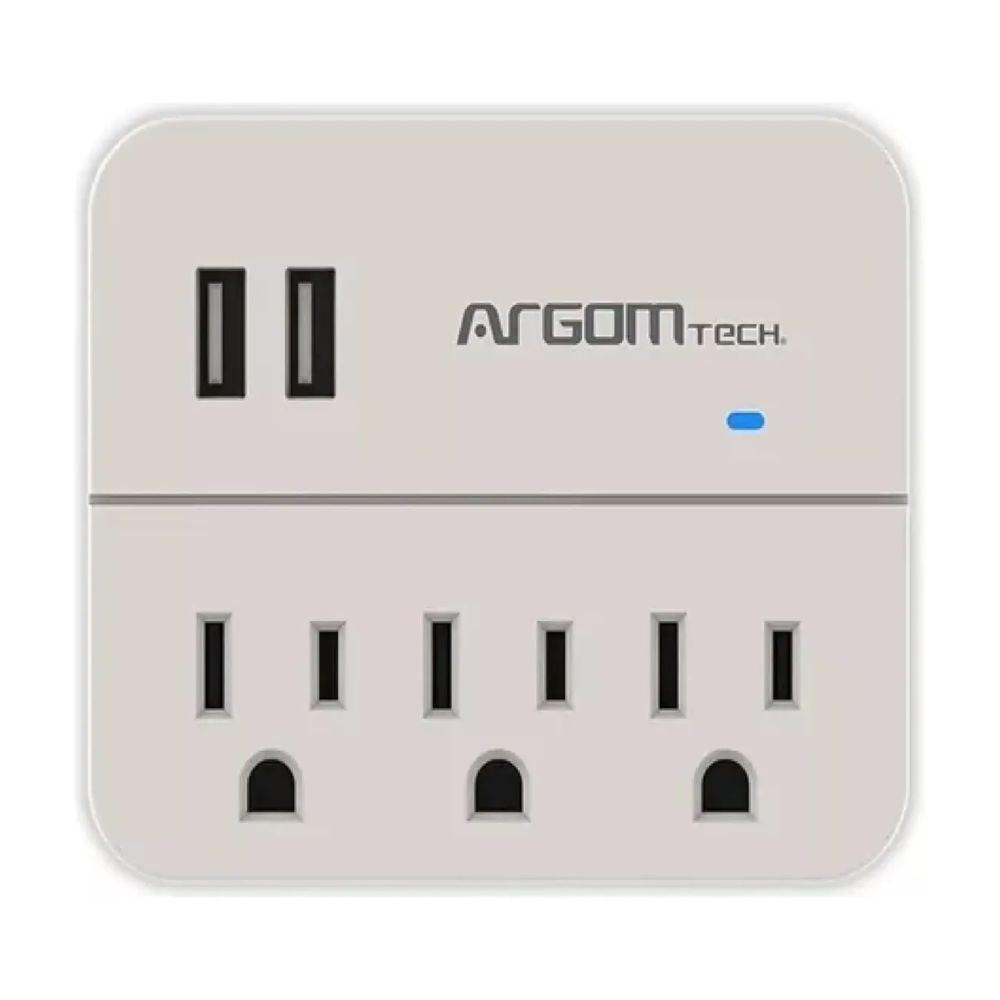 Argom Tech Estacion de Carga con Proteccion de Sobretensiones