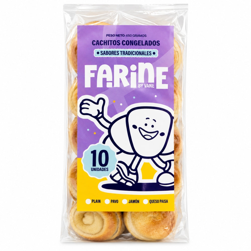 Farine Mini Cachitos Basicos Sabor Pavo 10 Unidades