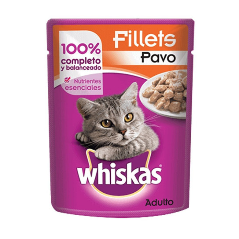 Whiskas Alimento Para Gato Sabor a Fillets de Pavo  85gr