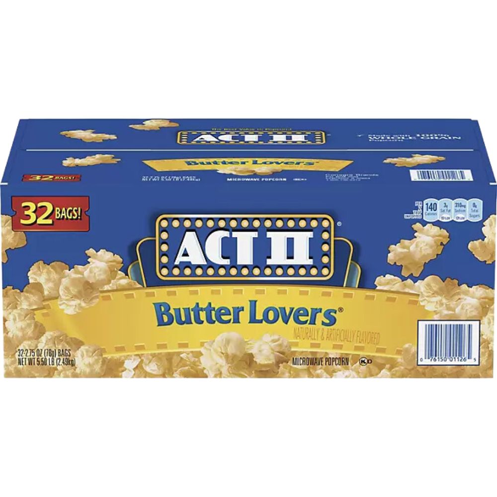 Cotufas 32 Und  para Microondas ACT II Butter Lovers 78g c/u