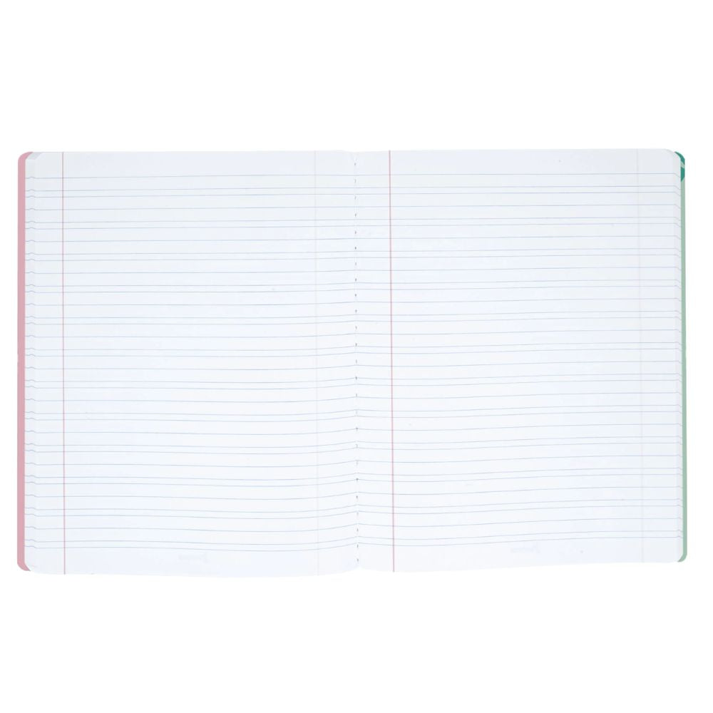Norma Cuaderno Doble Linea Cosido 100 hojas Con Stickers Diseño Stitch The Bare