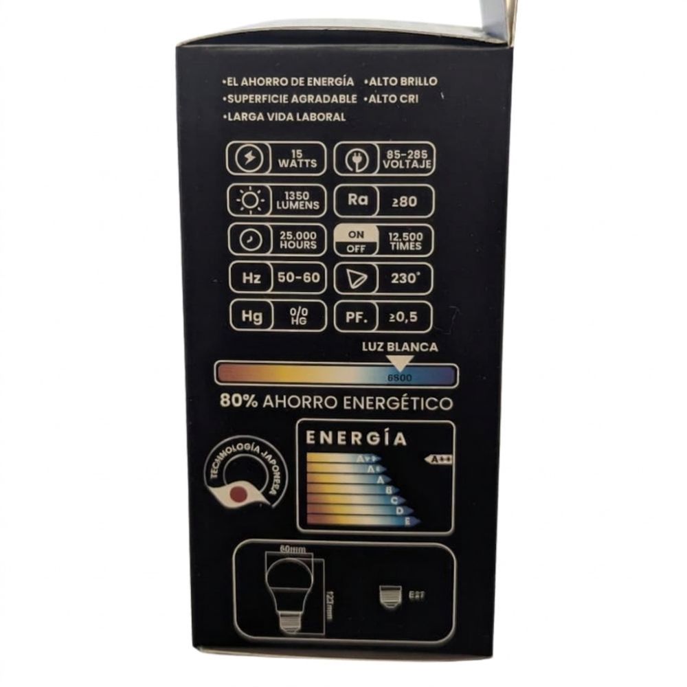 Bombillo Led Ébeli E27 Luz Blanca 15W 1Und