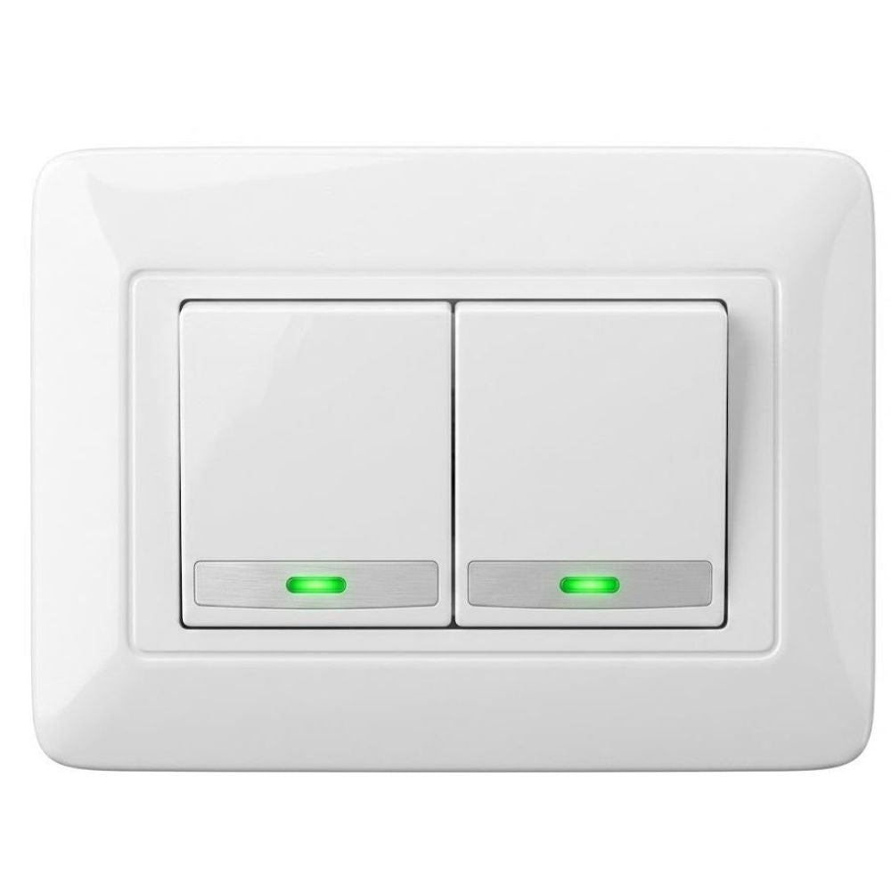 Q7 Lumina Interruptor Doble 110/220V -15A Blanco