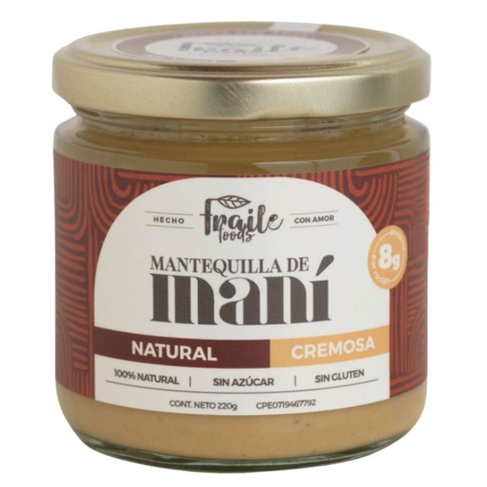Fraile Foods Mantequilla de Mani Natural Cremosa 200g
