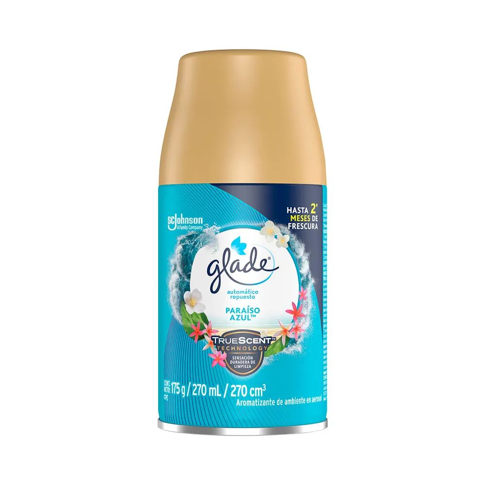 Glade Repuesto Automatico Paraiso Azul 270ml