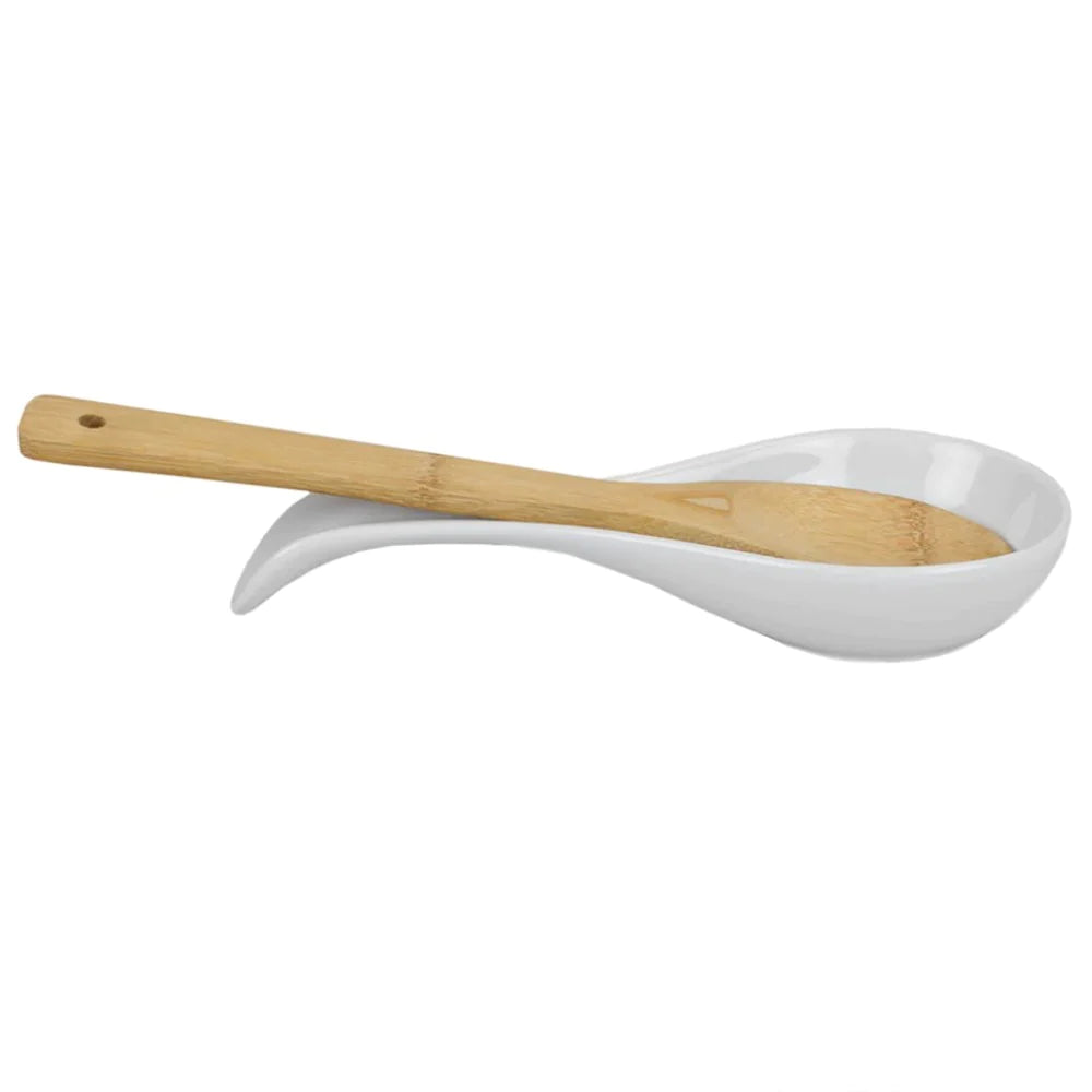 Soporte Para Cuchara Home Basics De Ceramica Blanco SR44262