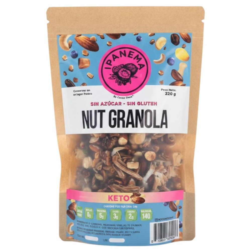 Ipanema Nut Granola Keto Sin Azucar 220g