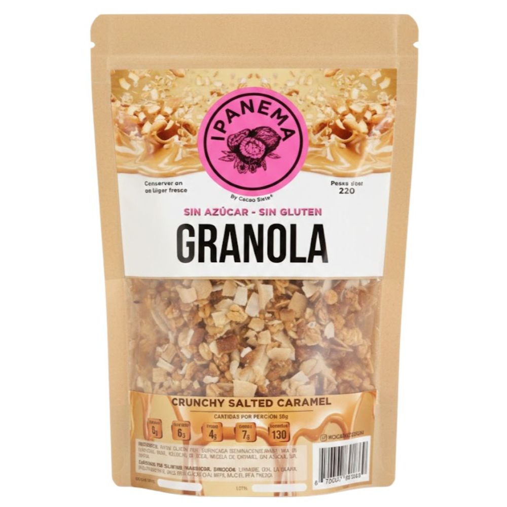 Ipanema Granola Crunchy Salted Caramel Sin Azucar 220g