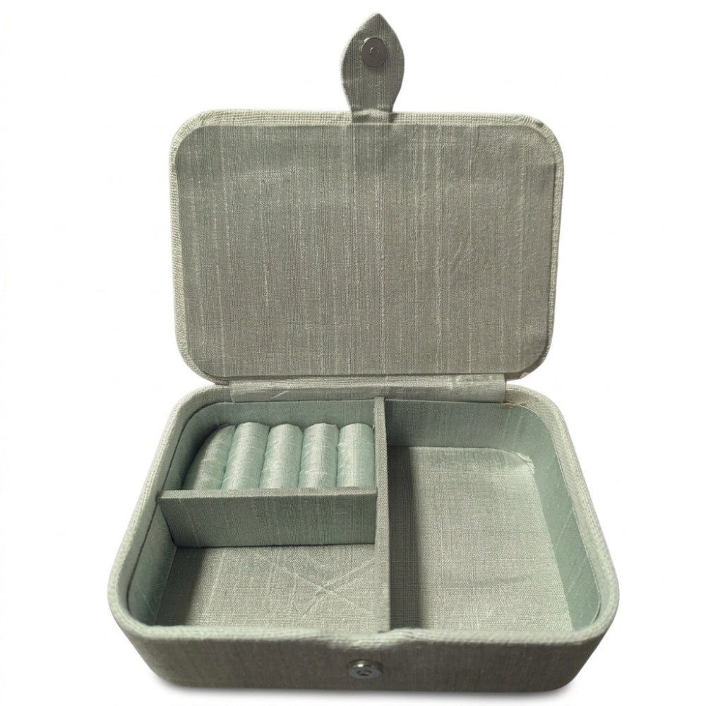 Mini Joyero Jewelry Organizer Aqua Blue Floral