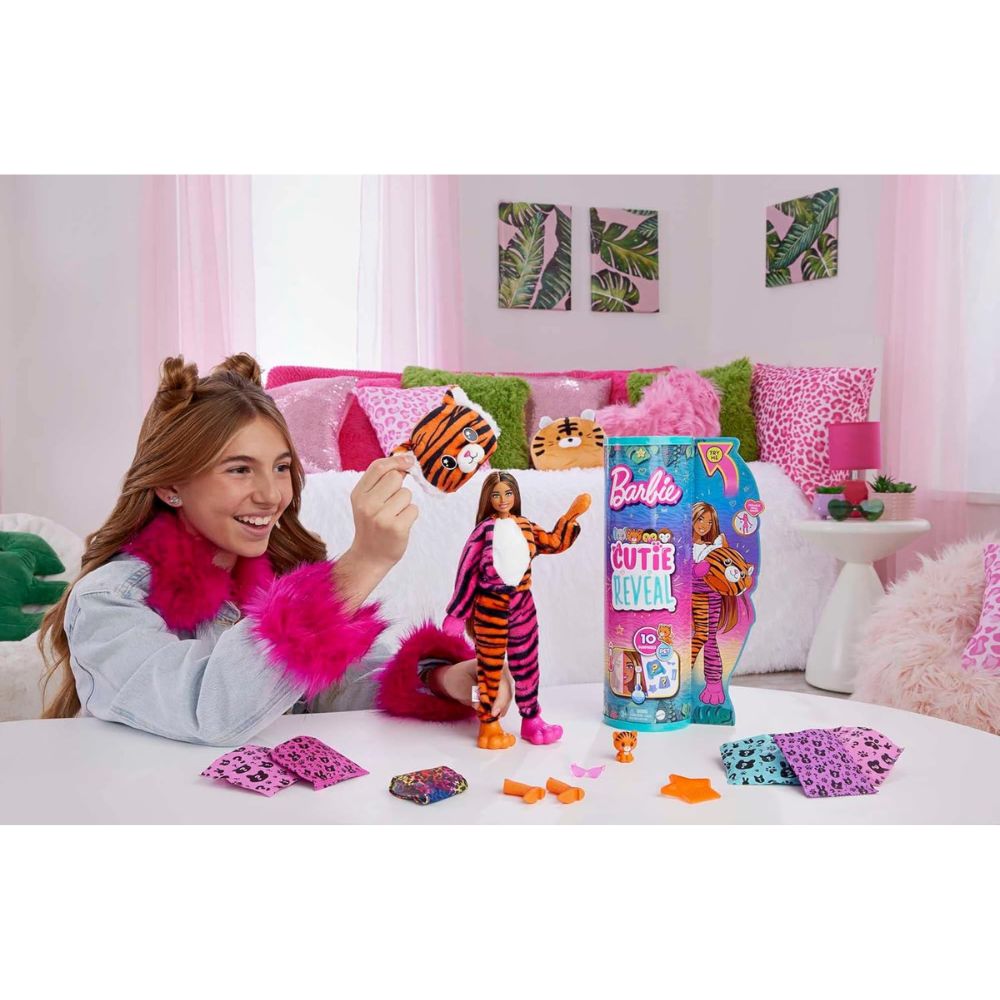 Barbie Cutie Reveal 10 Surprises Pet Inside Tigre 3+