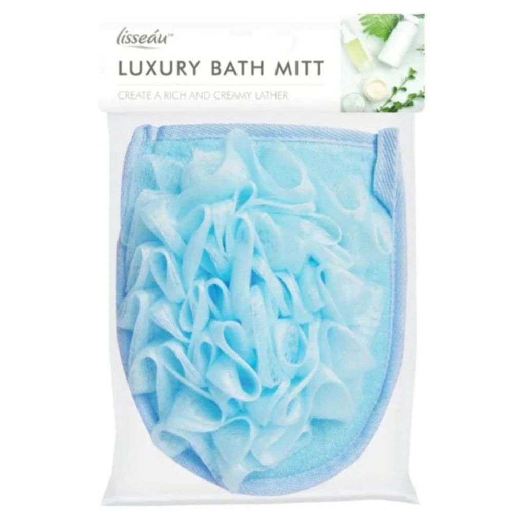 Lisseáu Luxury Bath Mitt Guante De Baño Azul