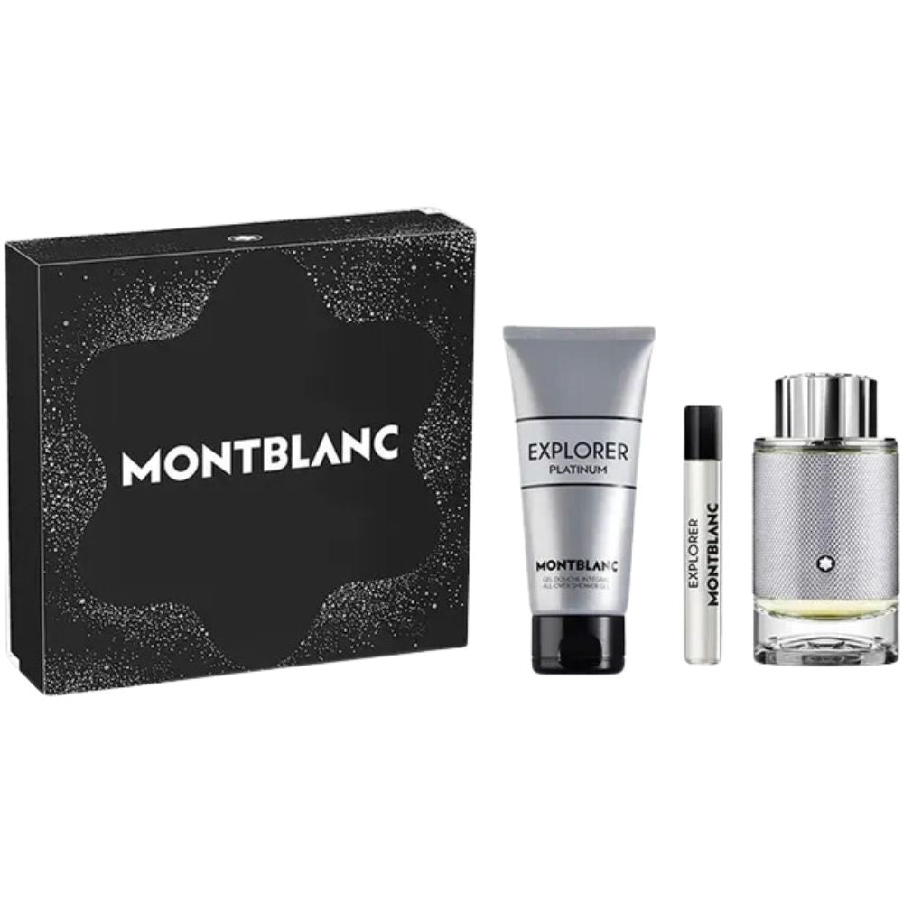 Mont Blanc Explorer Platinum Set Eau De Parfum 100ml + 7.5ml + Gel Douche Integral 100ml