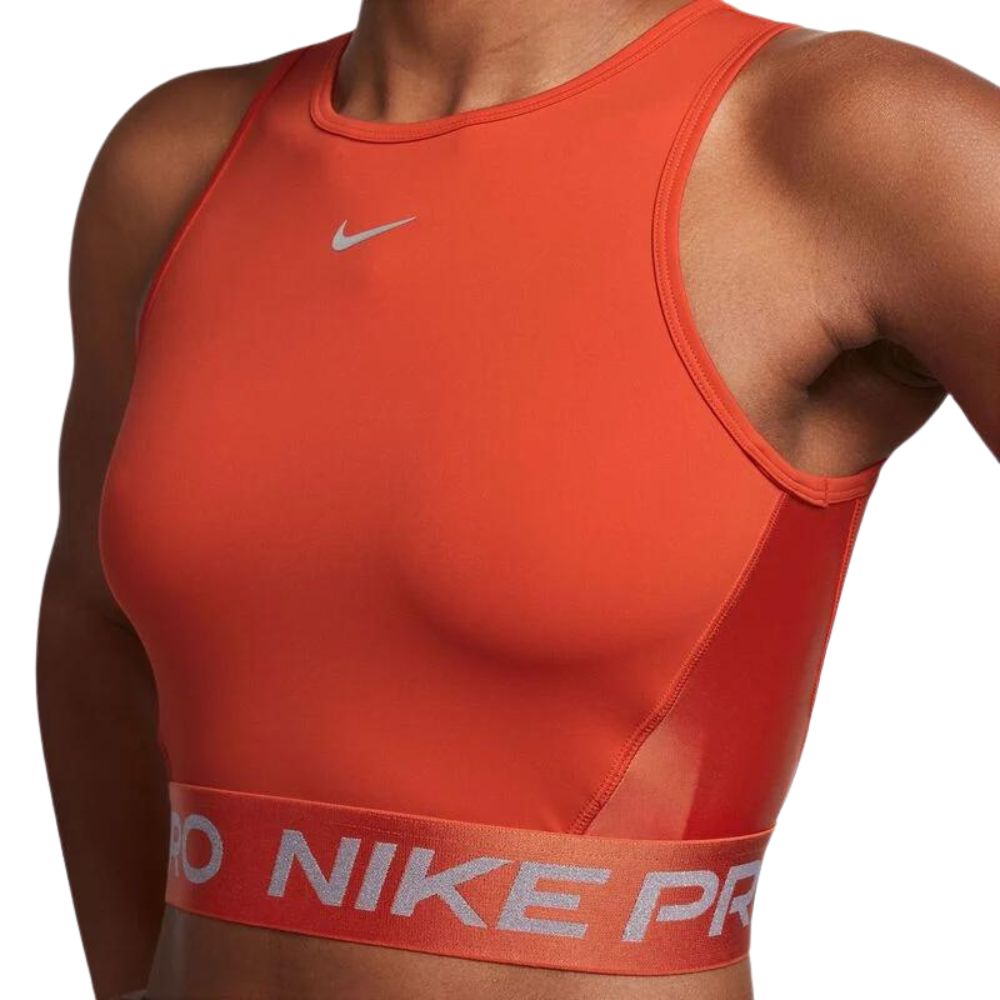Nike Top Dri Fit Crop Tank Shine Deportivo para Damas