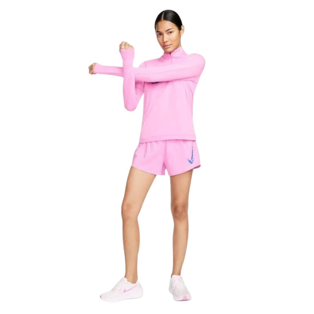 Nike Short Running One Swoosh Dri Fit Medio Para Damas