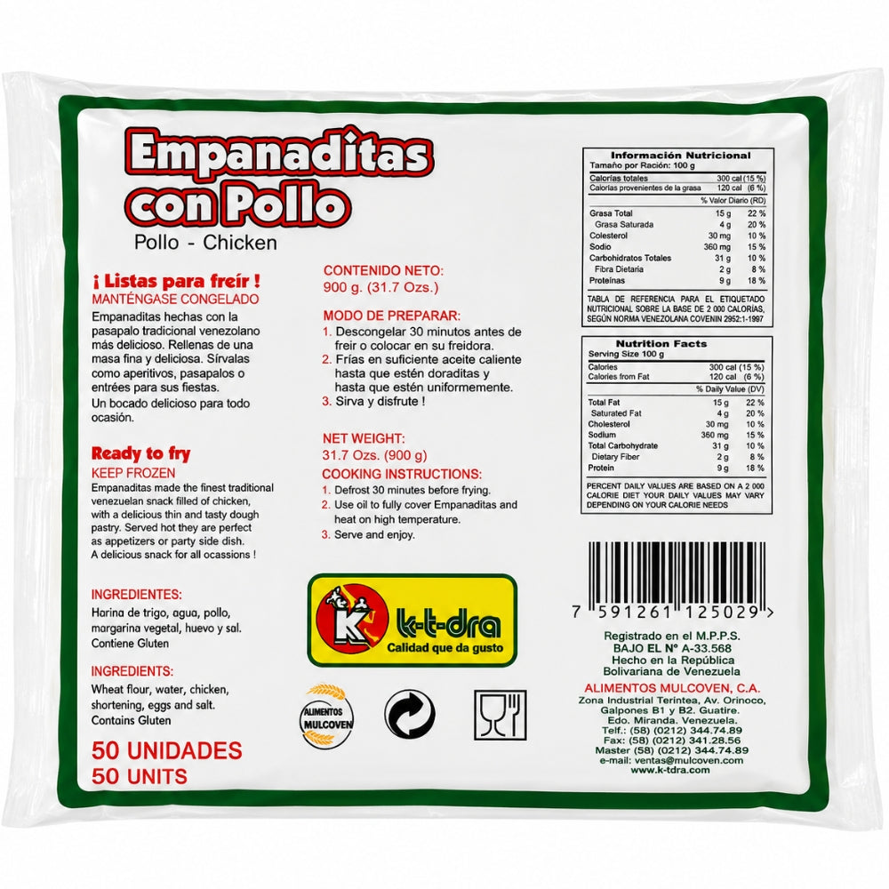 K-Tdra Empanaditas Pollo x 50 Unidades