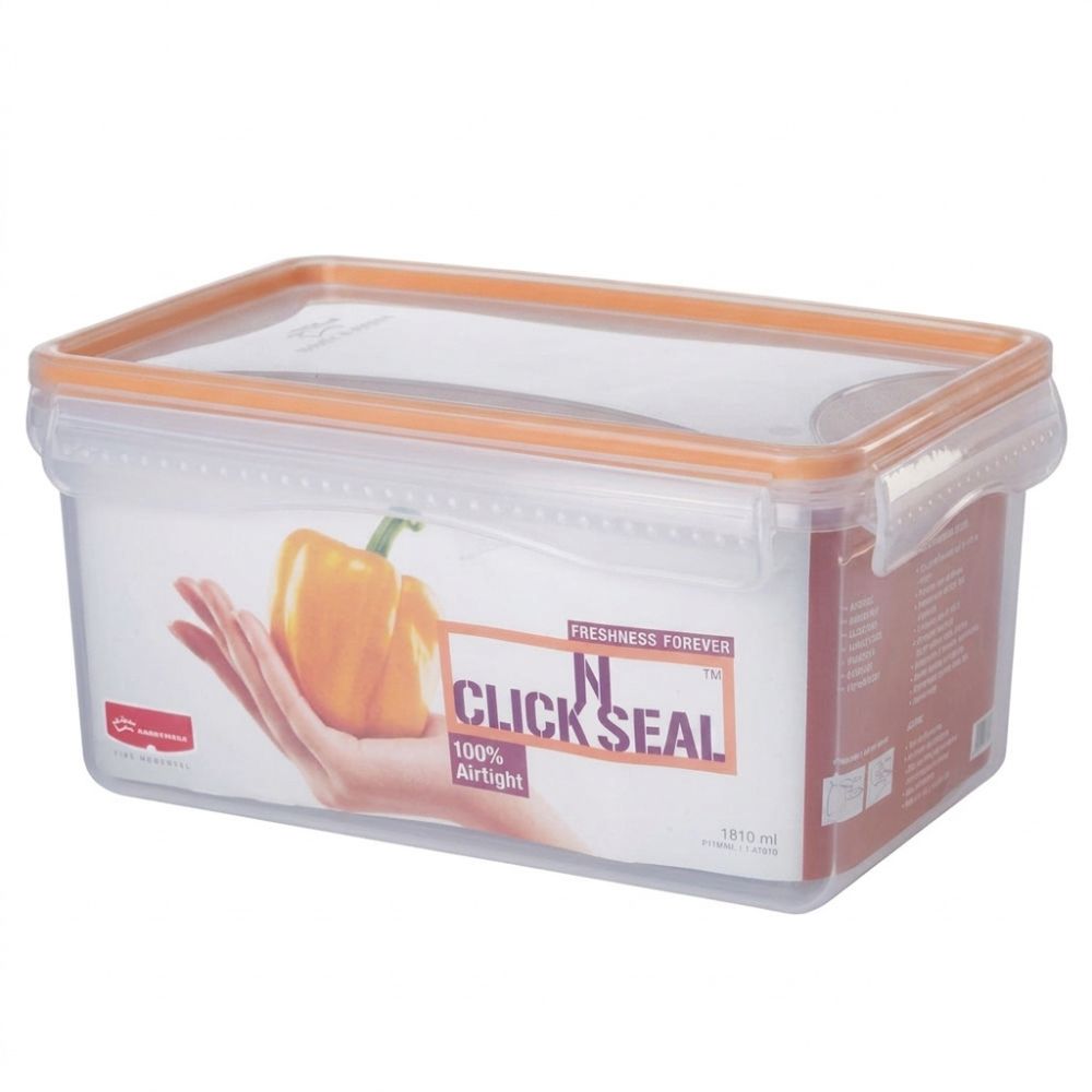 Contenedor De Alimentos Rectangular Princeware Con Tapa Hermética Orange 1810ml