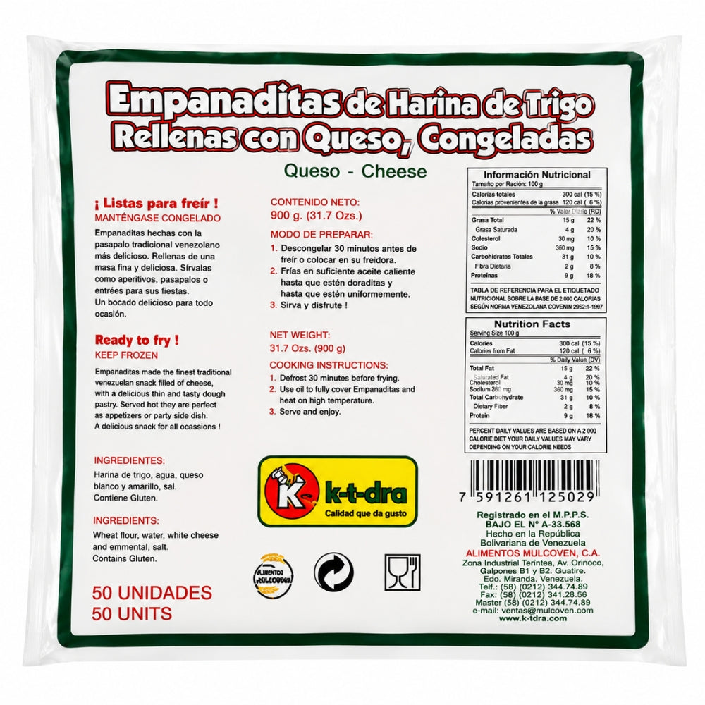 K-Tdra Empanaditas Queso x 50 Unidades