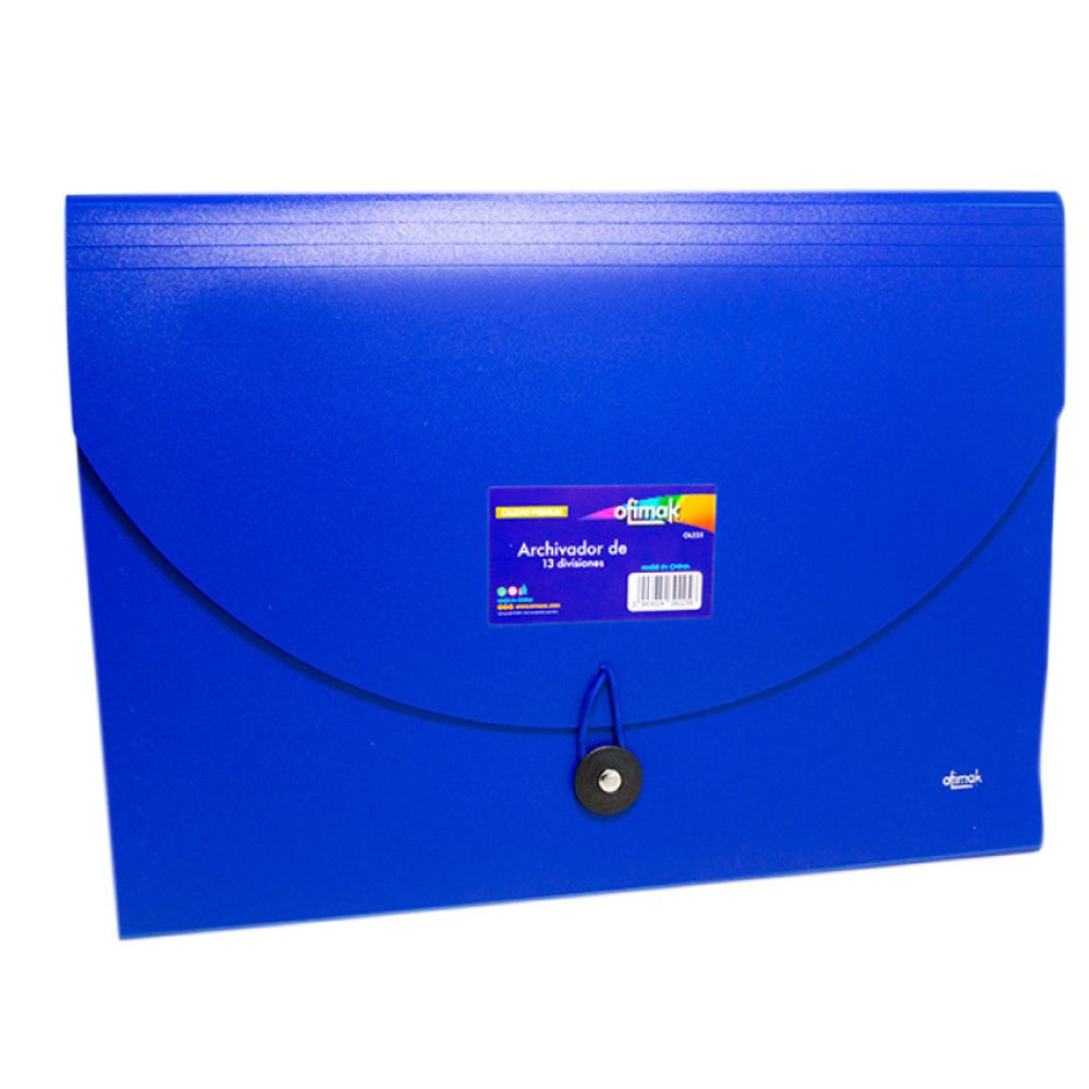 Ofimak Archivador de 13 Divisiones Acordeon Tamaño A4