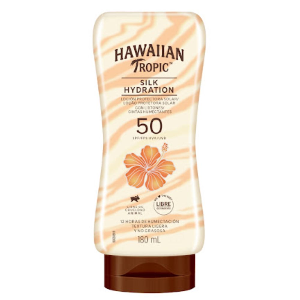 Hawaiian Tropic Protector Solar SPF50+ Silk Hidration Locion 180ml