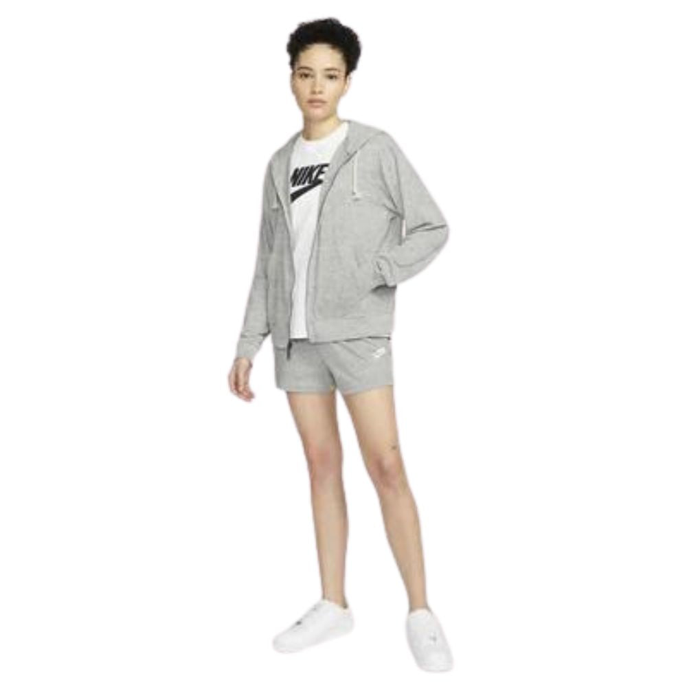 Nike Sweater De Algodón Para Damas Color Gris Claro