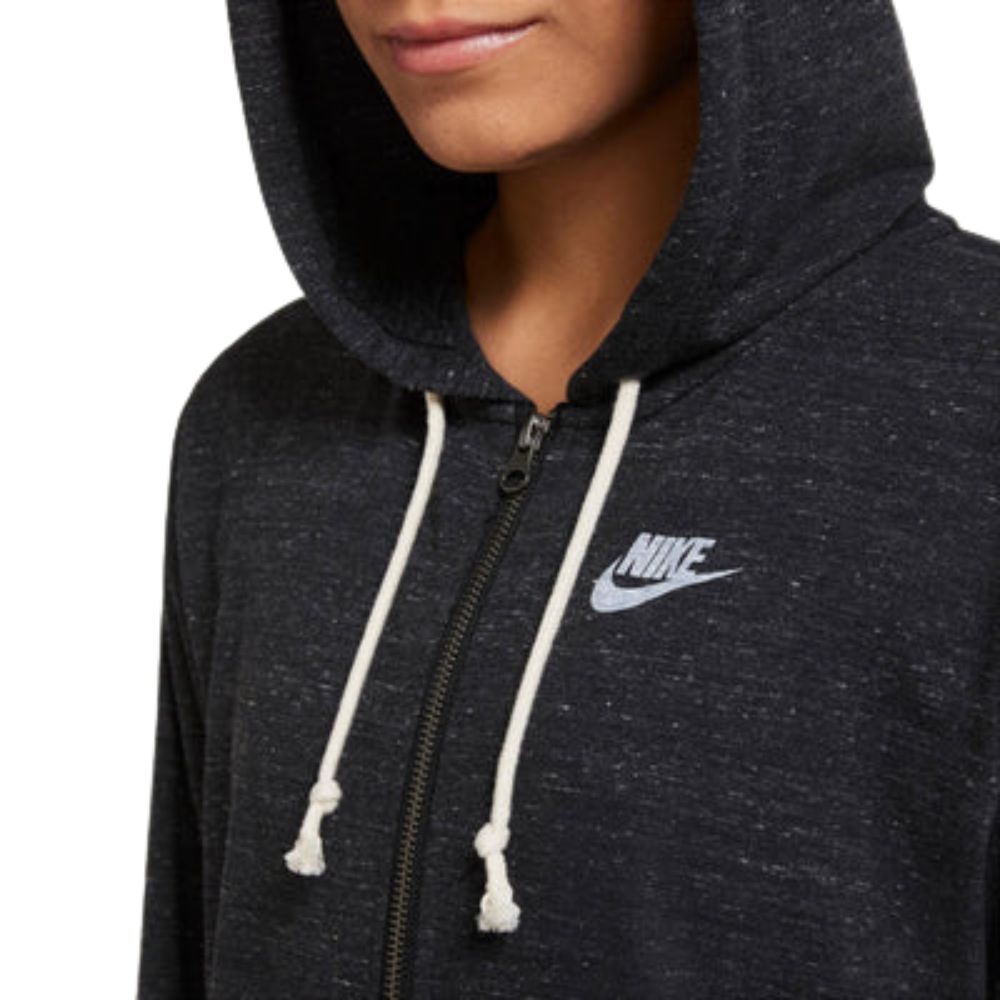 Nike Sweater de Algodón Para Damas Color Gris Oscuro