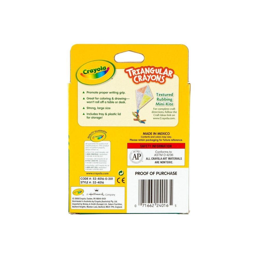 Crayola Creyones Triangulares Anti-Roll 16 Piezas - Madison Center